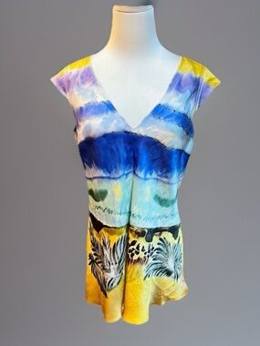 Hope Emma Silk vibrant colored, print Pleat Shirt